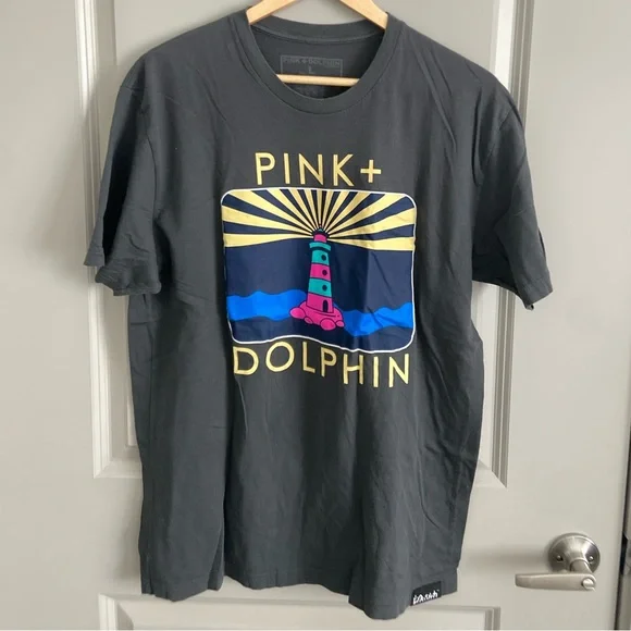 PINK DOLPHIN GRAY SHIRT SIZE L - Picture 1 of 3